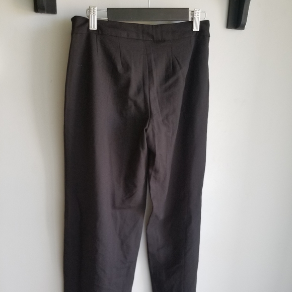 👖M-2 BLACK WIDE LEG BLACK DRESS PANTS - Picture 5 of 13